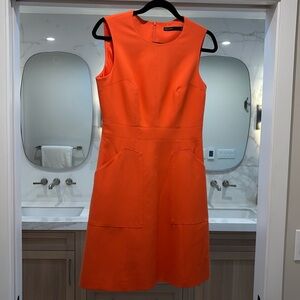 Peach Karen Millen dress size 8.